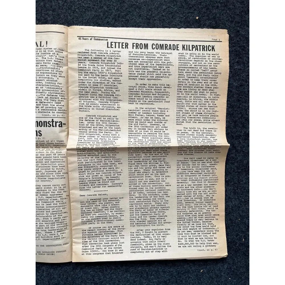 1974 Cold War Plans Exposed Soviet Peace Plan Propaganda Newspaper, Vintage Com